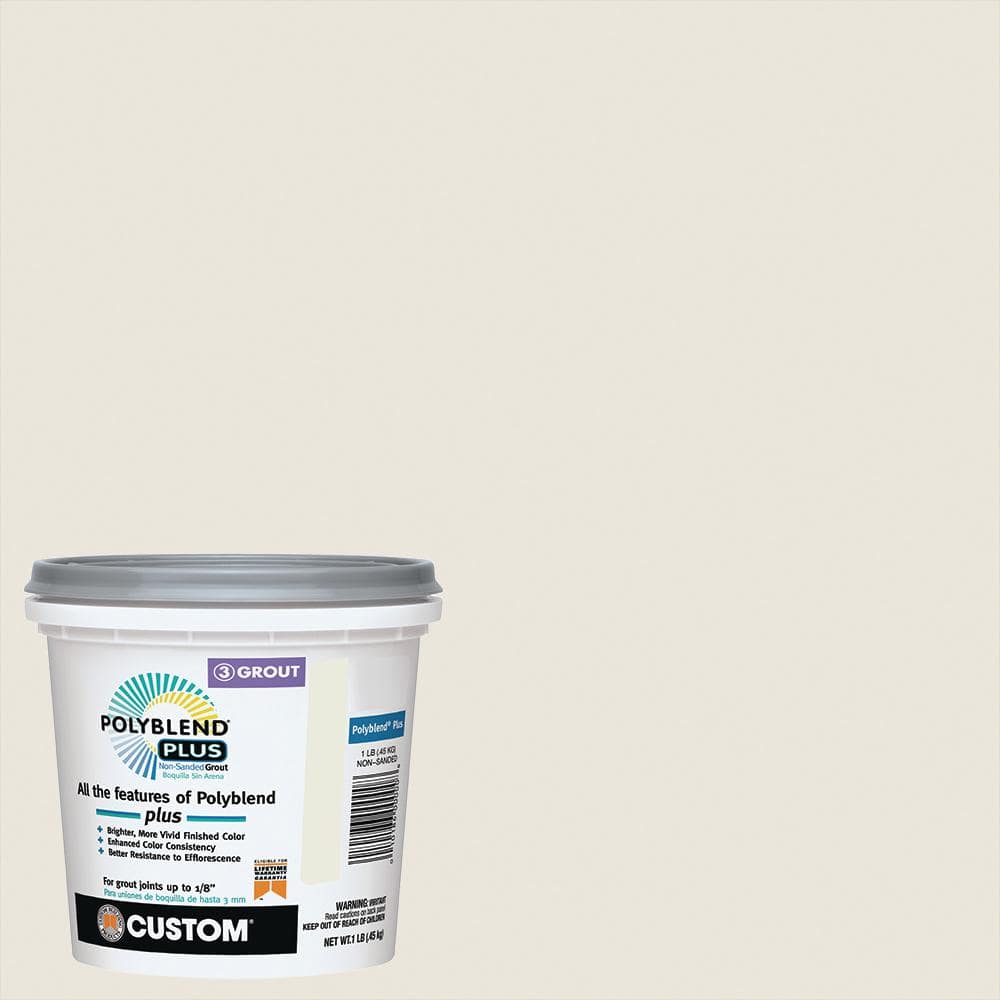 Custom Building Products Polyblend Plus #381 Bright White 1 lb. Non-Sanded Grout NSPG3811 - The Home Depot