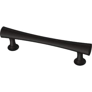 3-3/4 in. (96 mm) Drum Modern Matte Black Cabinet Drawer Pull