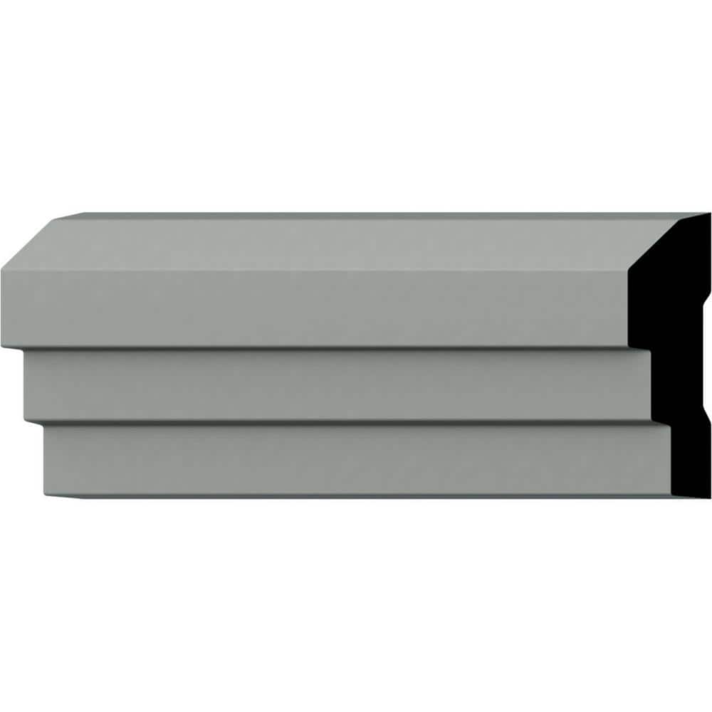 Gray and Off-White Geometric Urethane Panel Moulding Sample