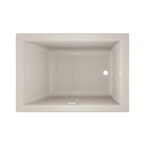 JACUZZI SOLNA PURE AIR 60 in. x 42 in. Rectangular Air Bath Bathtub with Right Drain in Oyster