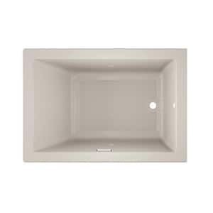 SOLNA PURE AIR 60 in. x 42 in. Rectangular Air Bath Bathtub with Right Drain in Oyster