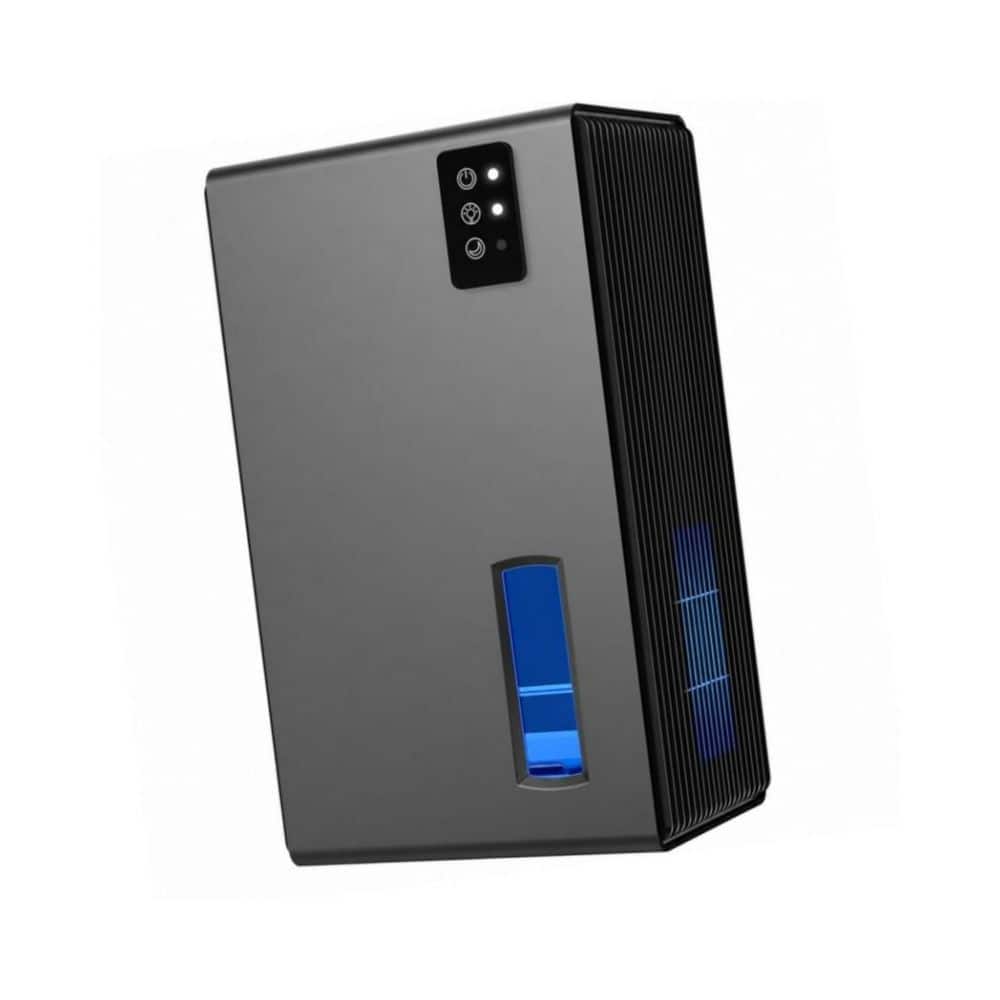 1-Piece Bathroom Accessory Set in Black, 1000 sq.ft. Dehumidifiers for Home, 95 oz. Water Tank, 7 Colors LED Light