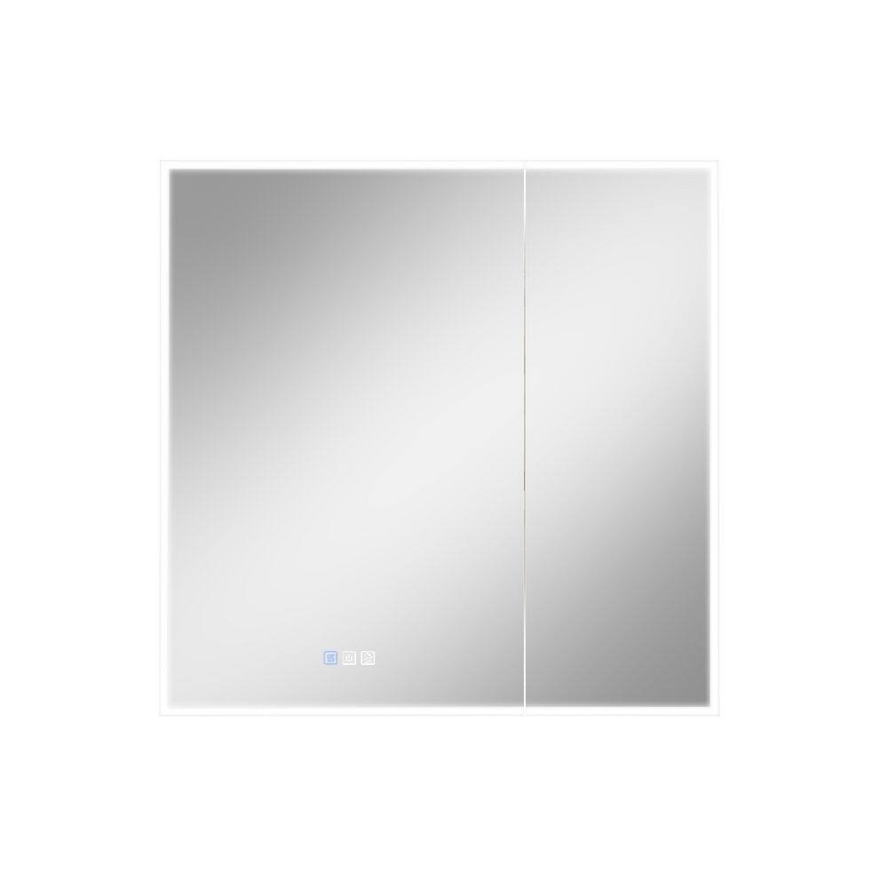 36 in. W x 36 in. H Square Recessed/Surface Mount LED Medicine Cabinet with Mirror Light Defogger, 3X Magnifier, USB price history on PriceWatchPro