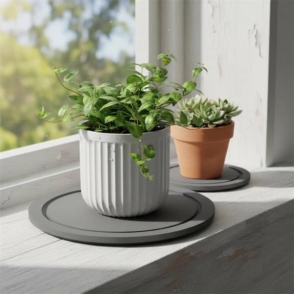 Unbranded 8+10 Inch Stone Plant Saucer for Indoor YNLIN380