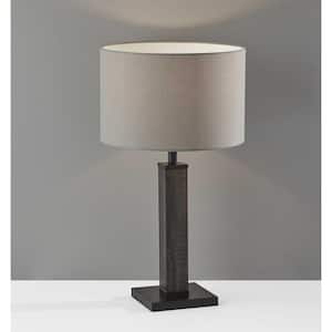 27.75 in. Black Standard Light Bulb Bedside Table Lamp