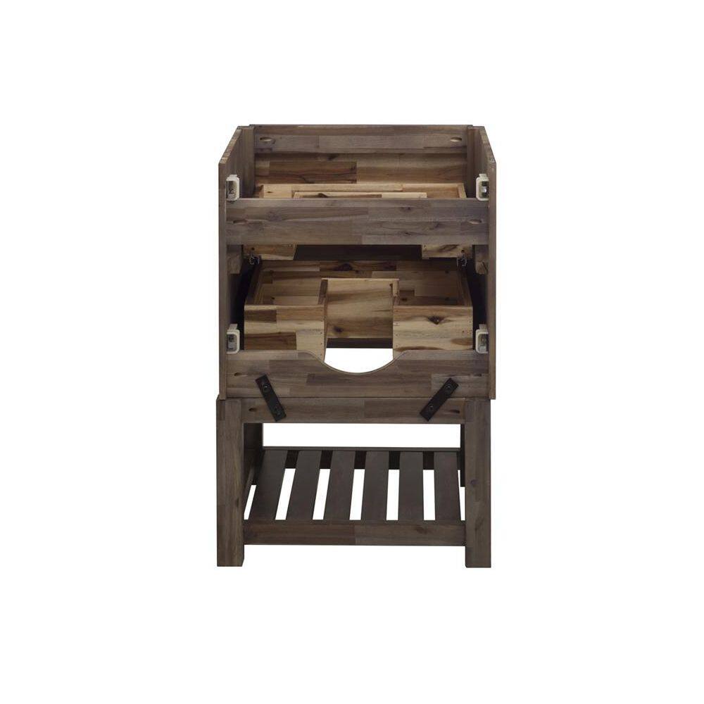 Acacia Wood 46" Freestanding Double Sink Bathroom Vanity Base