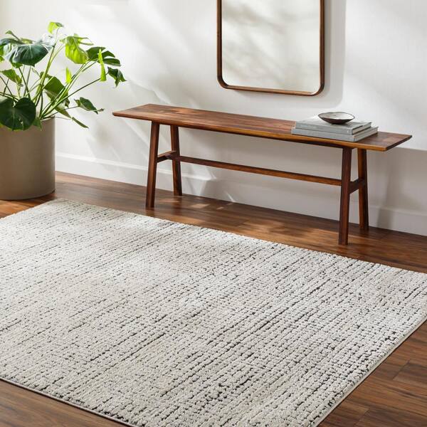 2 Pieces Modern Abstract Houndstooth Black Washable Door Mat Non-slip Entryway  Rug Set