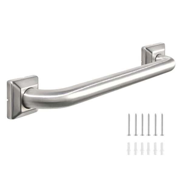 12 in. Bathroom Grab Bar for Handicap, Elderly, Disabled, Injury, Stainless Steel Handrail ADA Compliant 500 lb.