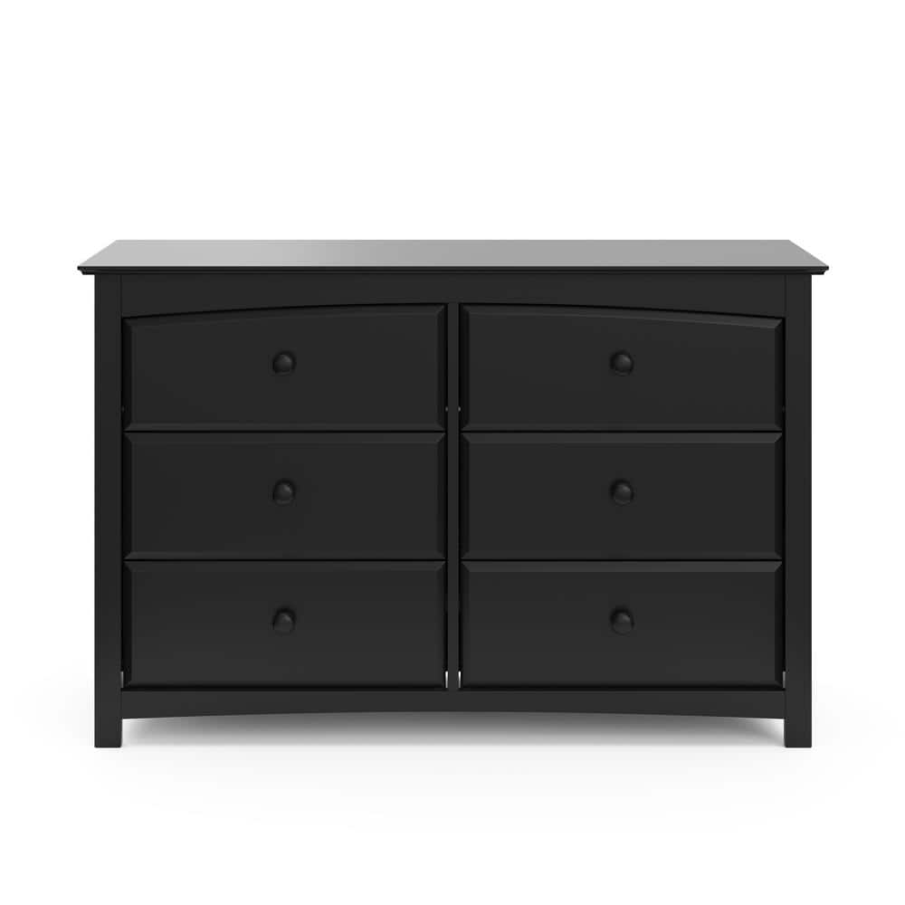 Black Double Ball Bearing Horizontal Nursery Dresser