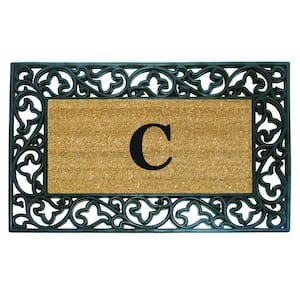 A1 Home Collections A1HC Bronze 23 in x 38 in Rubber and Coir Door Mat  Floral Border Dirt Trapper Heavy Weight Large Doormat A1HC029_Plain - The  Home Depot