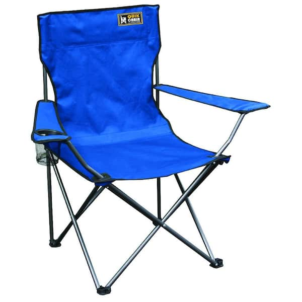 Quik Chair Blue Folding Patio Armchair