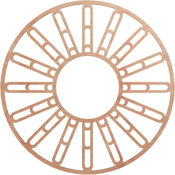 Ekena Millwork 24 in. x 8.375 in. x 0.25 in. Wood Medallion Moulding