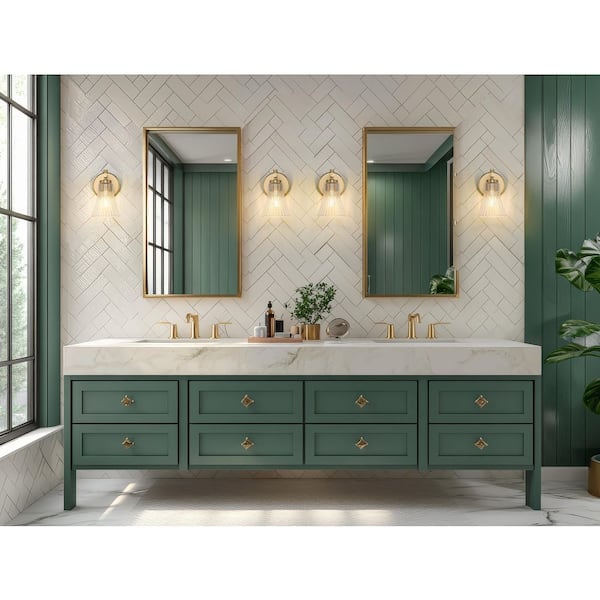 Belle 1 Light Modern Gold Wall Sconce with Clear Glass Shade