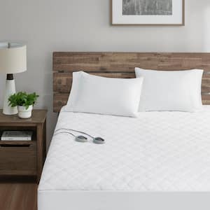 Heated Sherpa White Twin Mattress Pad