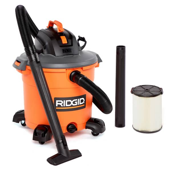 RIDGID 16 Gallon 5.0 Peak HP NXT Wet/Dry Shop Vacuum with Filter, Locking Hose and Accessories
