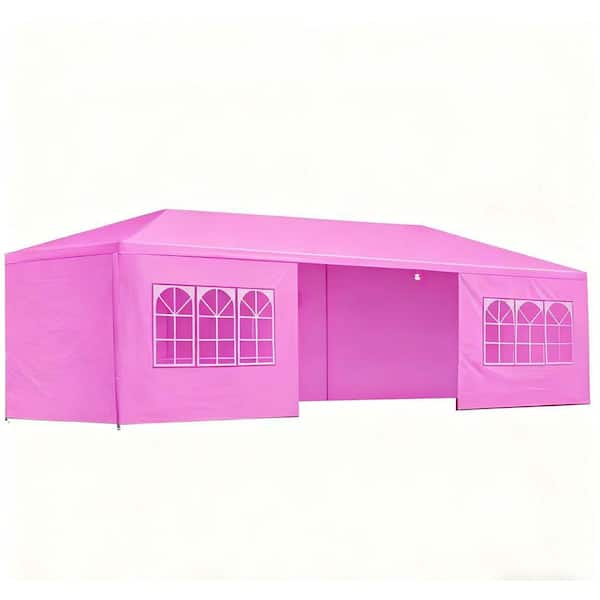 10 ft. x 30 ft. Outdoor Gazebo Sunshade Tent with 8 Removable Side Walls for Weddings, Birthdays, Parties, Dinners