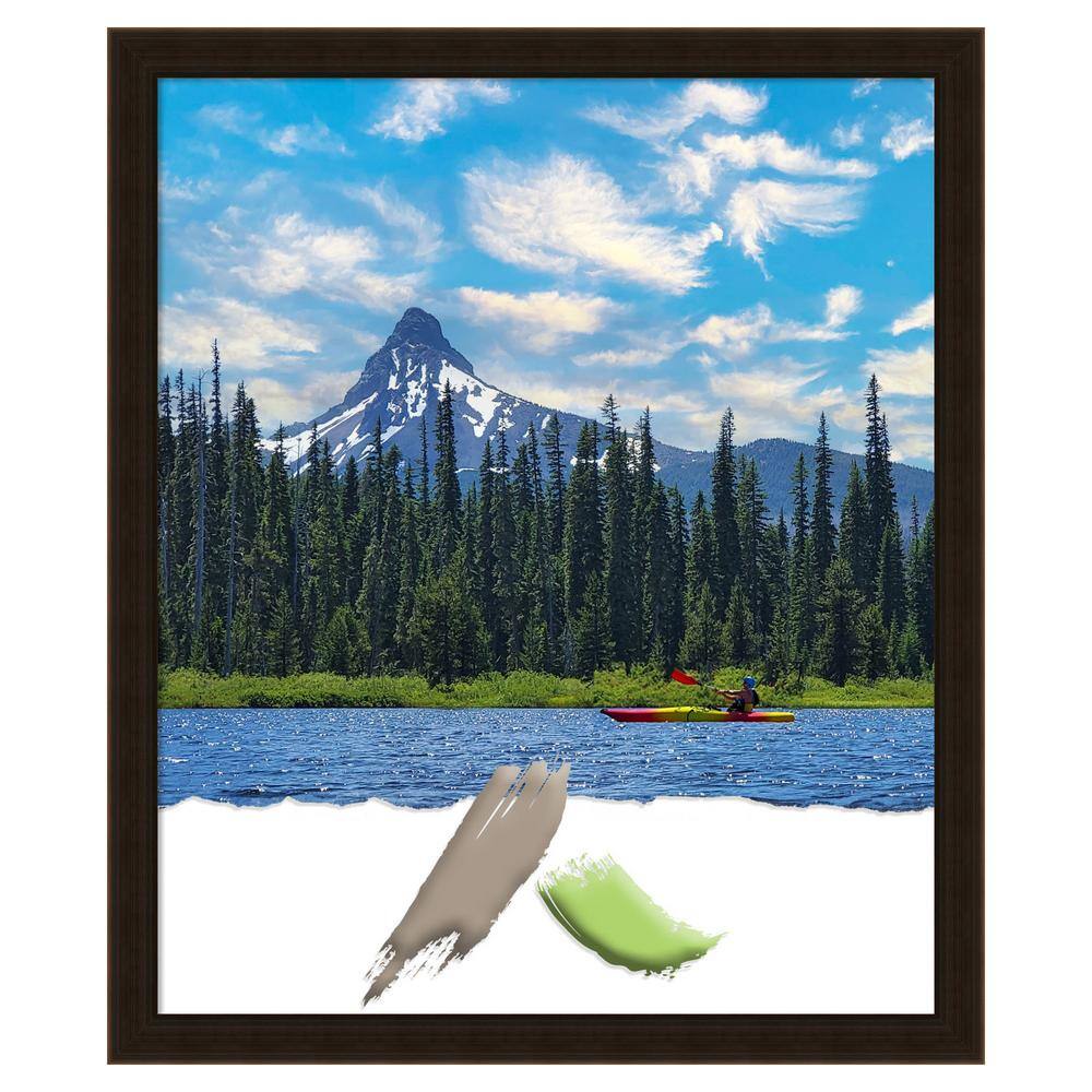 Espresso Brown Satin Wood Single Photo Frame 26" x 22"