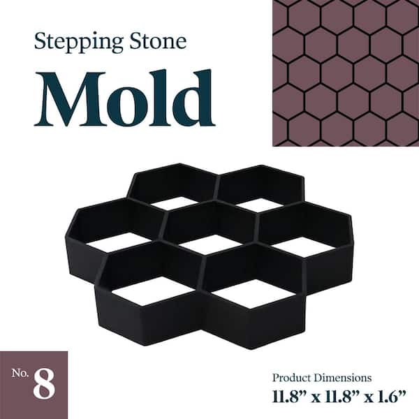 Concrete Stepping Stone Molds W/Stone Pattern