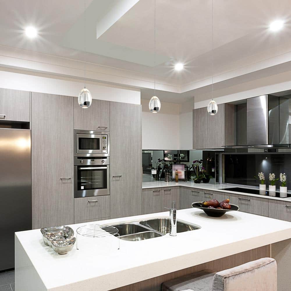 Artisan Deco Black Glass LED Pendant Light, 80" Energy Star