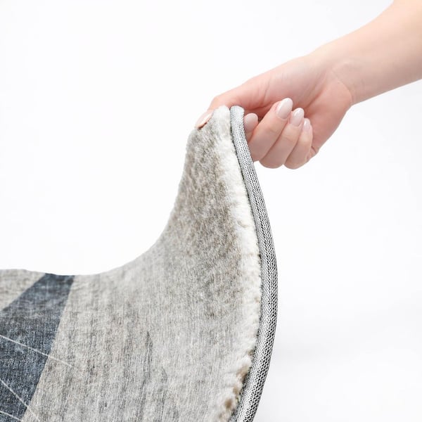 Dream Shag Premium Machine Washable Abstract ADS706 Charcoal 10 ft. x 14 ft. Area Rug