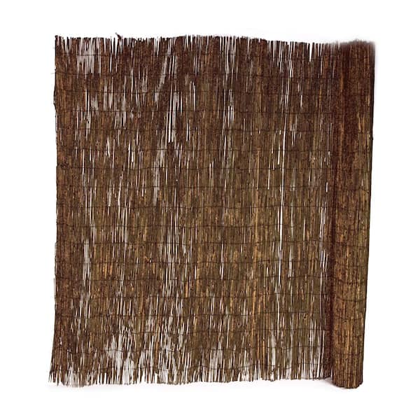 Vigoro 6 ft. H x 16 ft. W Carbonized Reed Fence