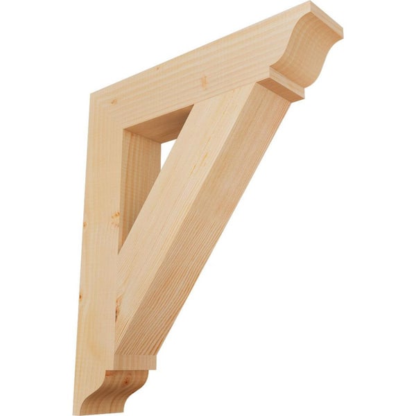 Ekena Millwork 3.5 in. x 24 in. x 20 in. Douglas Fir Traditional Smooth Bracket