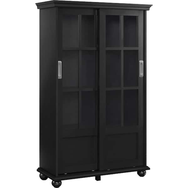 Ameriwood Abel Place 51 in. Black Wood 4-shelf Standard Bookcase with Adjustable Shelves