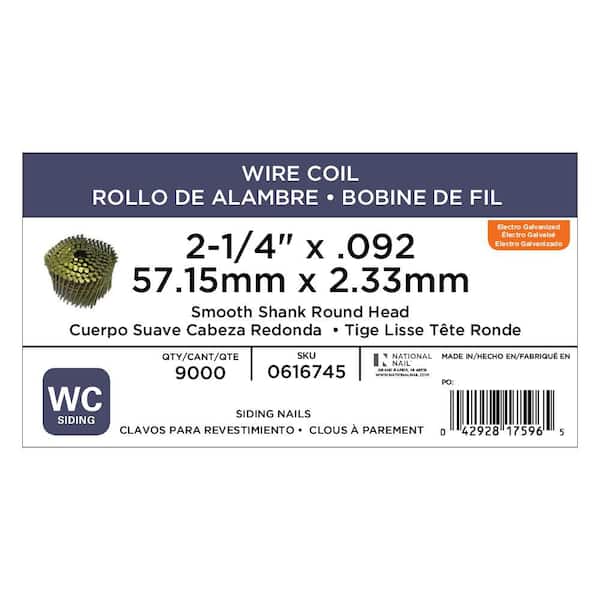 PRO-FIT 2-1/4 in. x 092 in. 13-Gauge 15° Electrogalvanized Smooth