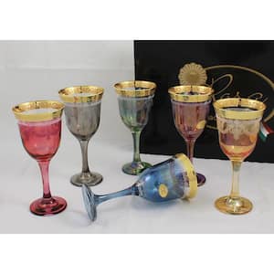 Corona Wine Multicolor Goblets (Set of 6)