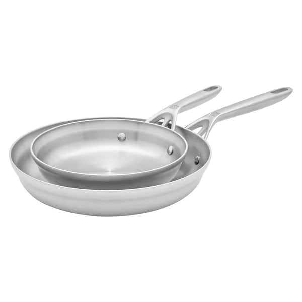 Motion Stainless Steel 2-Piece Stainless Steel Induction Frying Pan Set