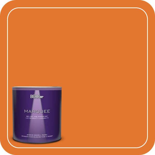 bush de brunt ハーモニー25 BEHR MARQUEE 1 qt. #250B-7 Crushed Orange Semi-Gloss Enamel