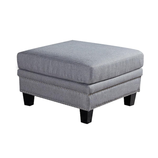LOKATSE HOME Gray Accent Ottoman