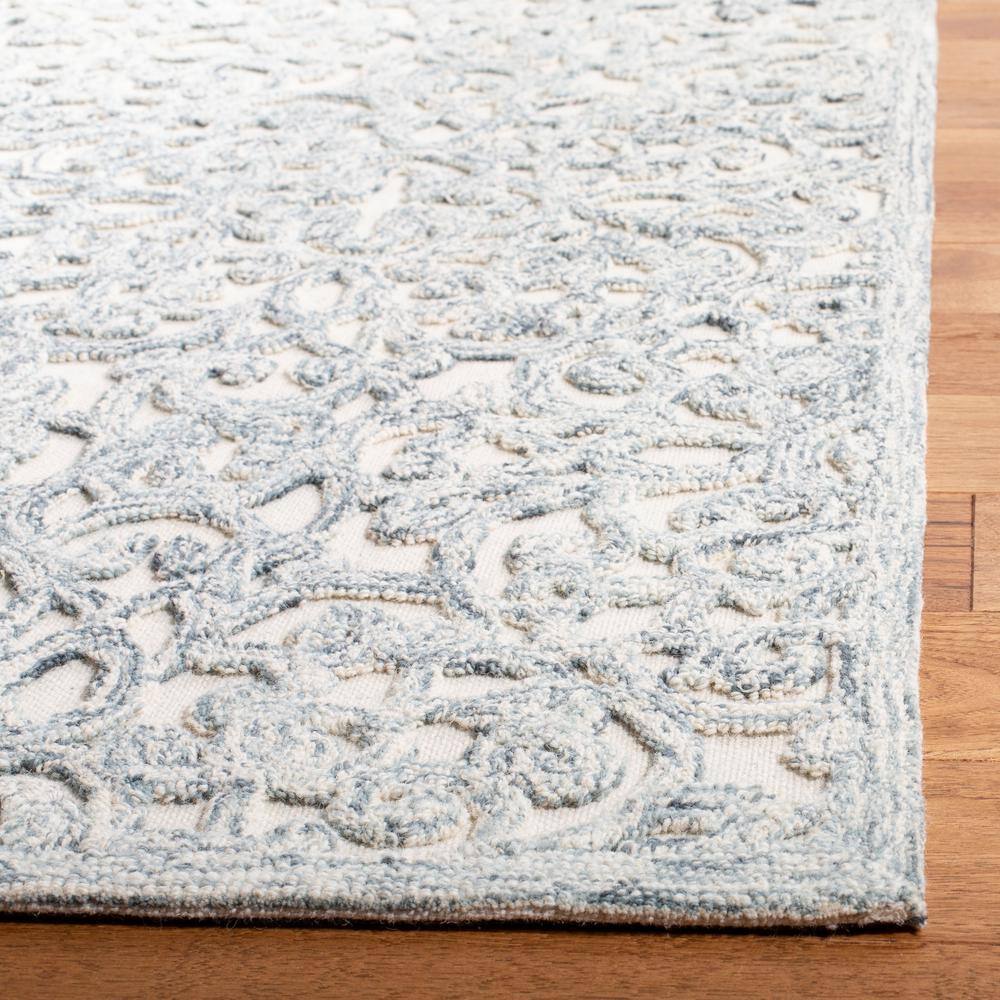 Charcoal & Ivory Hand-Tufted Wool Rug - 5' x 8'