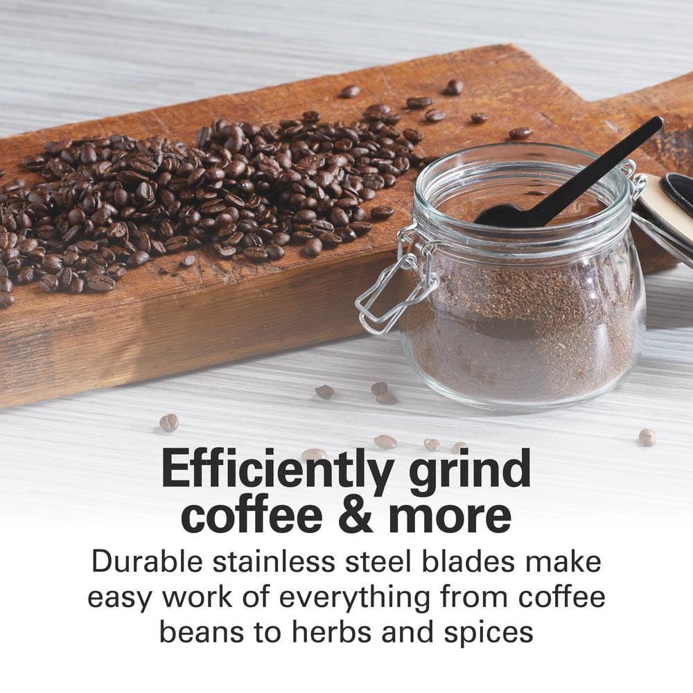 Hamilton Beach Gray Electric Coffee Grinder with Adjustable Grind