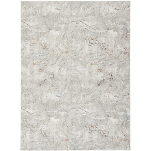 Glam Grey Multicolor 9 ft. x 12 ft. Abstract Contemporary Area Rug