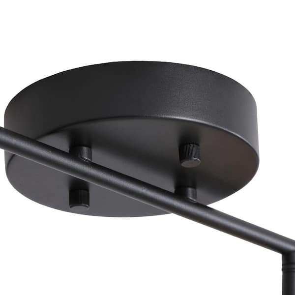 Shura 2-Light Black Integrated LED Track Light with Rotatable Heads, 1 ft. Fixed Track Lighting Kit, 3000k, 1470 Lumens
