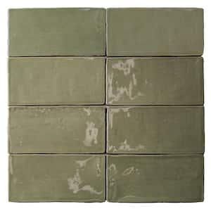 Catalina Kale 3 in. x .31 in. Ceramic Wall Tile Sample