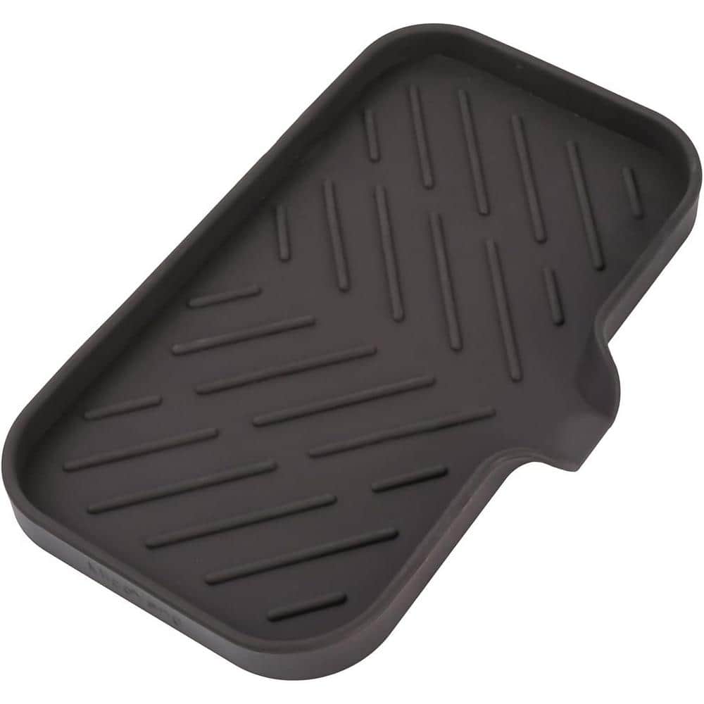 9.6 in. Silicone Bathroom Soap Dishes with Drain and Kitchen Sink Organizer