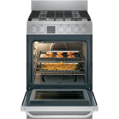 24 in. 2.9 cu. ft. Gas Range with Convection Oven in Stainless Steel