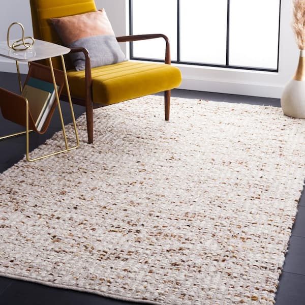 Natura 5 ft. x 8 ft. Ivory/Beige Marle Striped Area Rug