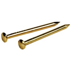 3/4 in. x 16 Brass Plated Escutcheon Pins (6-Pack)