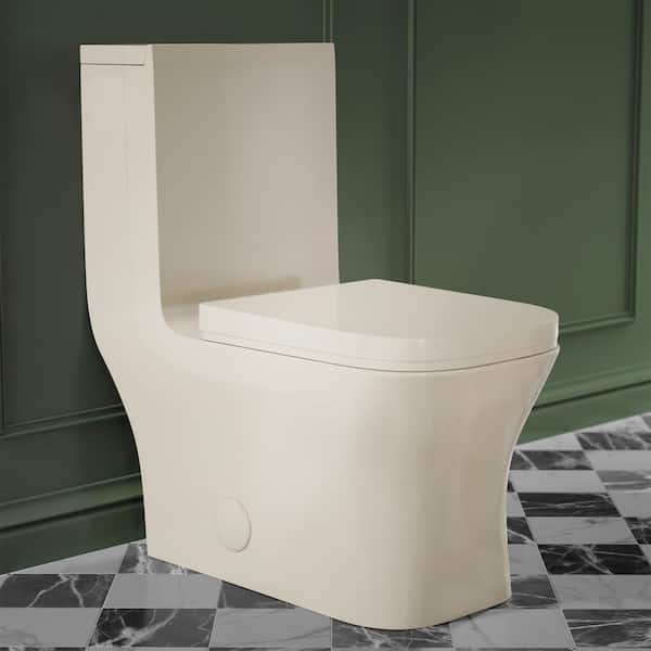 Swiss Madison Concorde 1-piece 1.1/1.6 GPF Dual Flush Square Toilet in Bisque