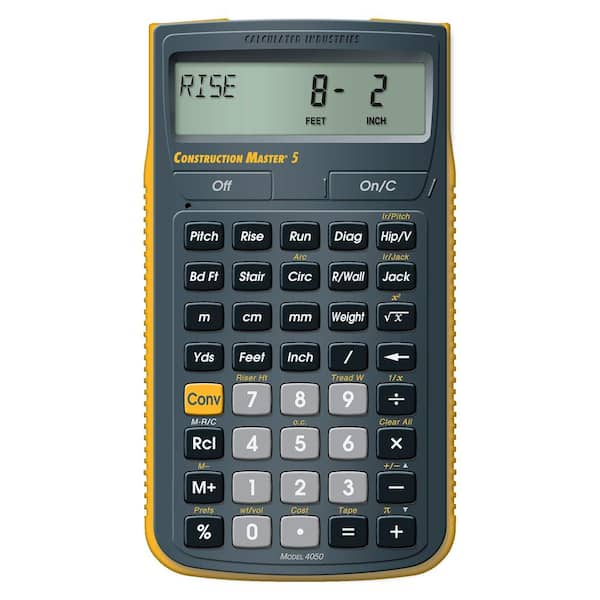 Calculated Industries Construction Master 5 Calculator 4050 - The Home ...