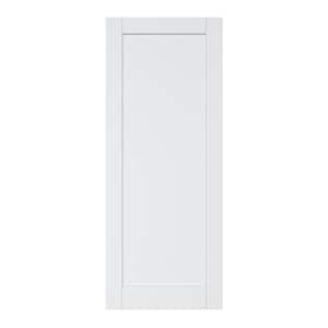 32 in x 80 in. White 1-Panel Blank Solid Core Primed MDF Wood Interior Door Slab for Pocket Door
