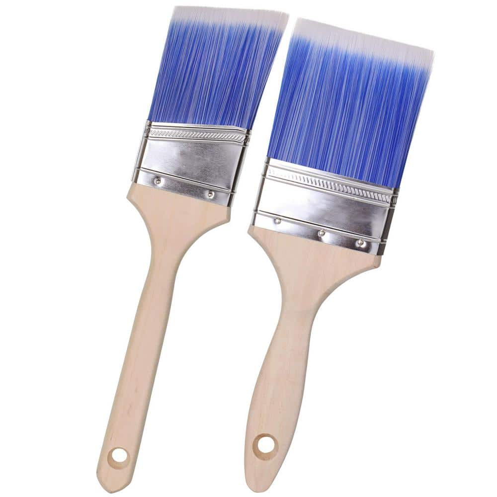 Dracelo 3 in. 2.5 in. Paint Brush Set (2-Pack)