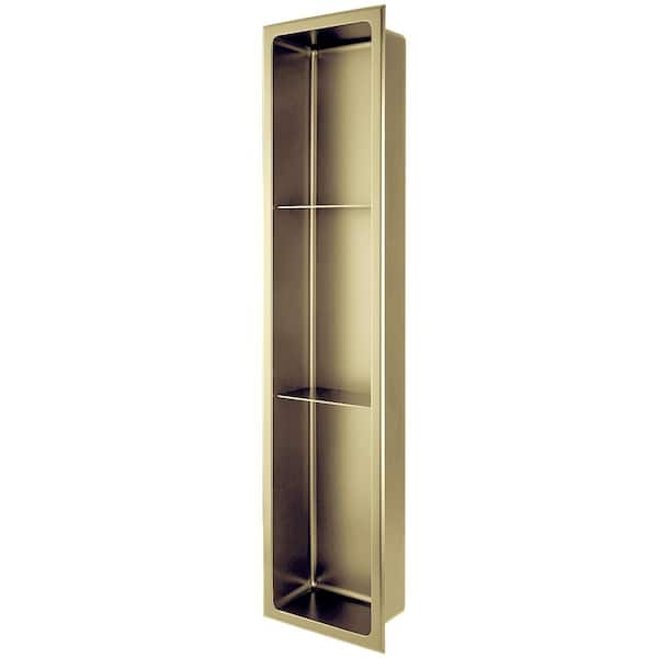 AKDY 12-in x 24-in Gold Stainless Rectangular Shower Niche in the Shower  Shelves & Accessories department at