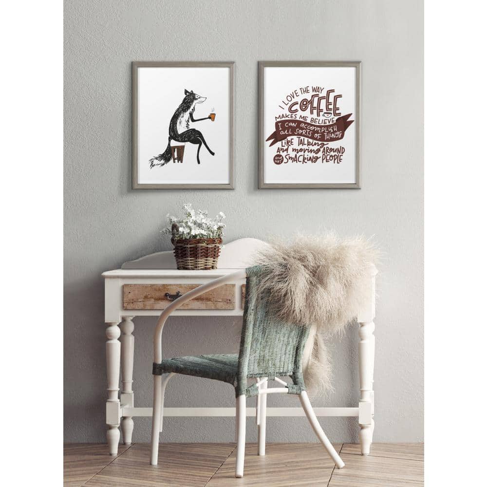Blake Fox Orange Coffee Cup Framed Glass Wall Art