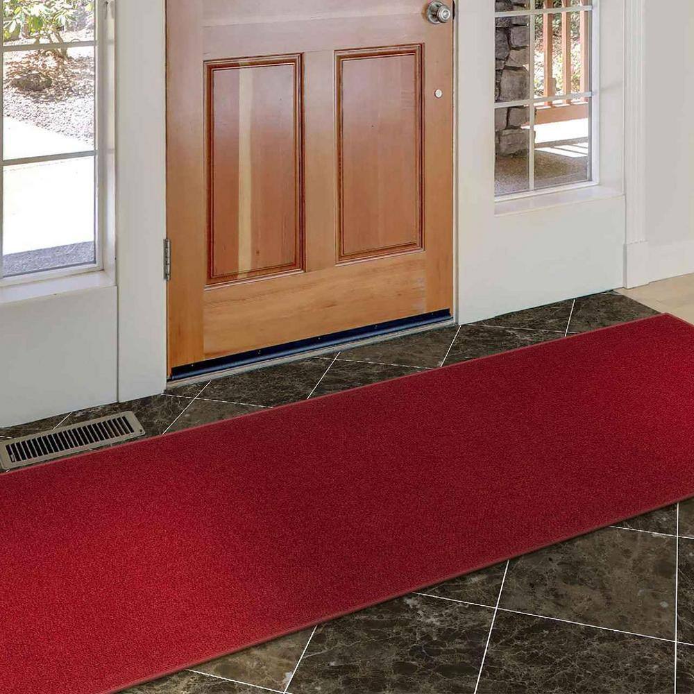 Ottomanson Ottohome Non-Slip Solid Area Rug For Living Room, Hallway Runner, Entryway Rug