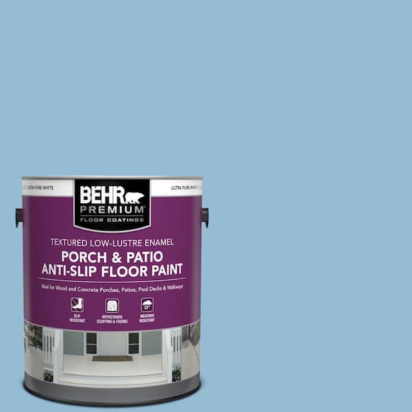 1 gal. #M500-3 Blue Chalk color Textured Low-Lustre Enamel Interior/Exterior Porch and Patio Anti-Slip Floor Paint