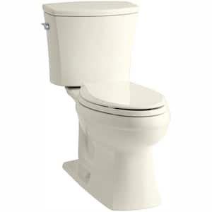 Kelston 12 in. Rough In 2-Piece 1.28 GPF Single Flush Elongated Toilet in Biscuit Seat Not Included